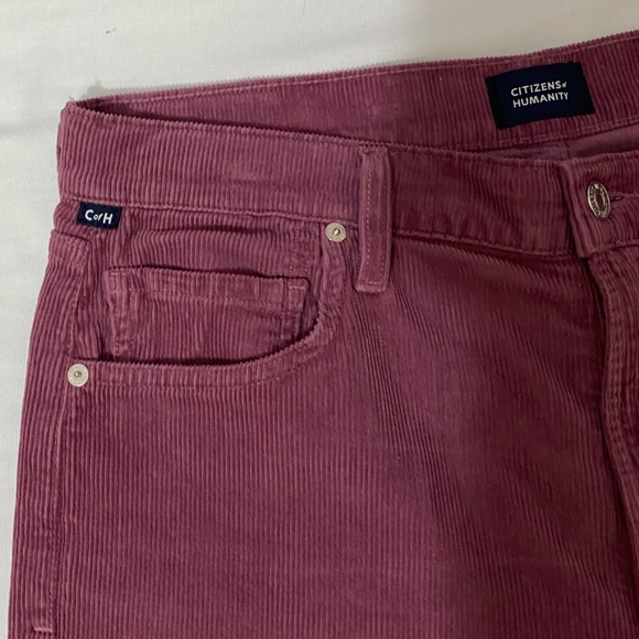 NWOT Citizens Of Humanity Isola Cropped Boot Corduroy In Posey Size 30 - Picture 10 of 11